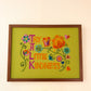 Talk A Little Kindness Crewel Commission - Light Green