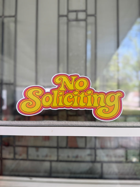 No Soliciting Sticker