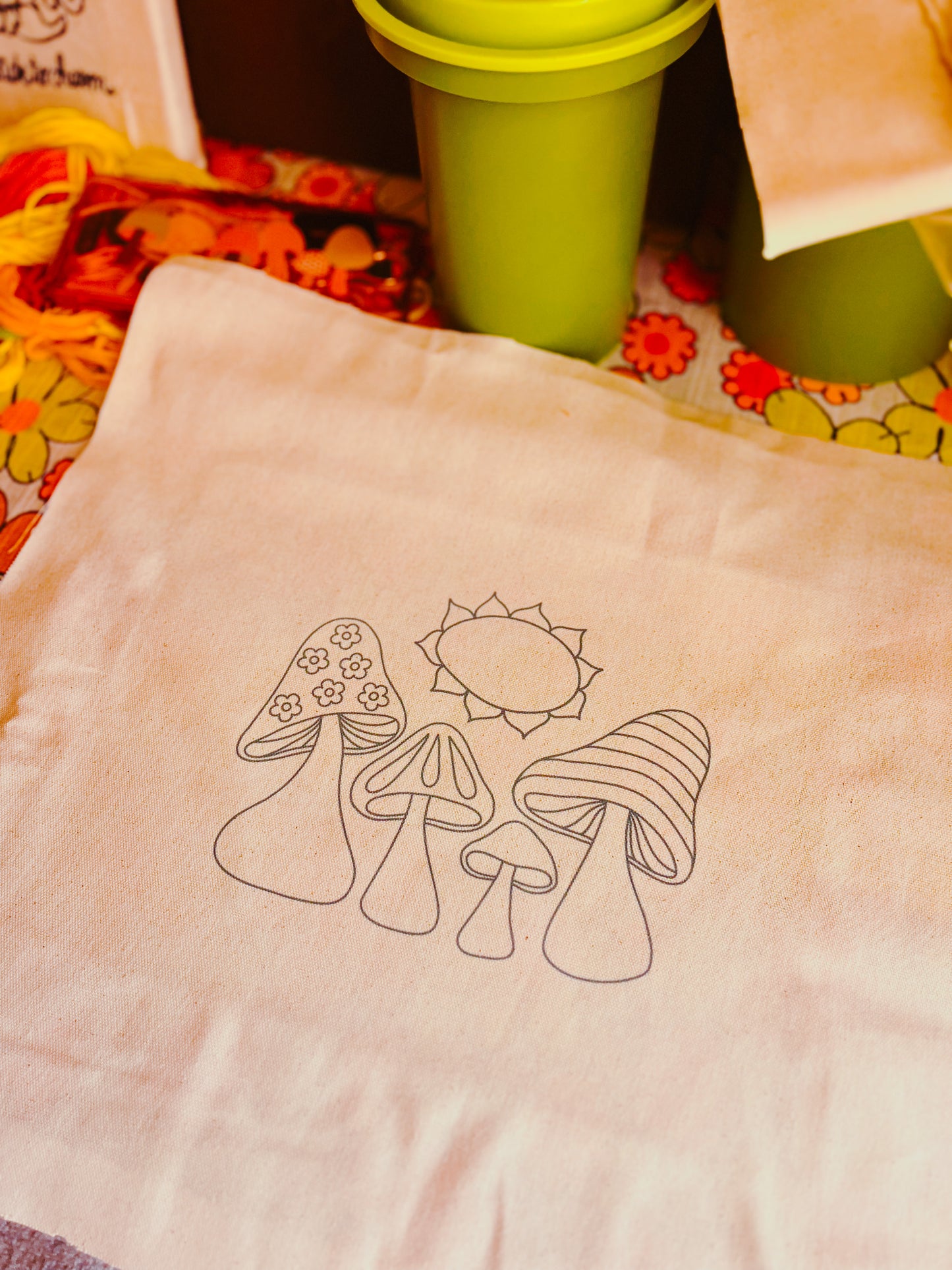Mushroom Sundaze Embroidery Pattern