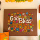 God Bless Our Pad Crewel Commission