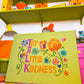 Talk A Little Kindness Crewel Commission - Light Green