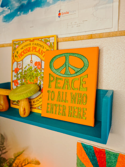 Peace To All Who Enter Here Embroidery Pattern