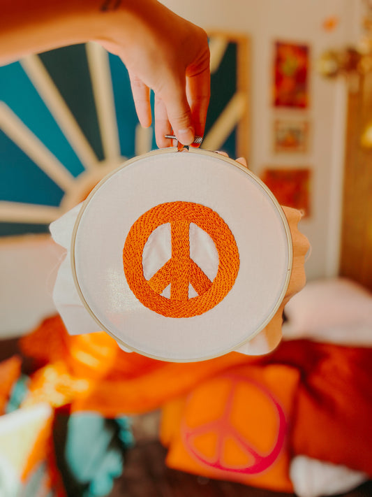 Peace Sign Embroidery Pattern