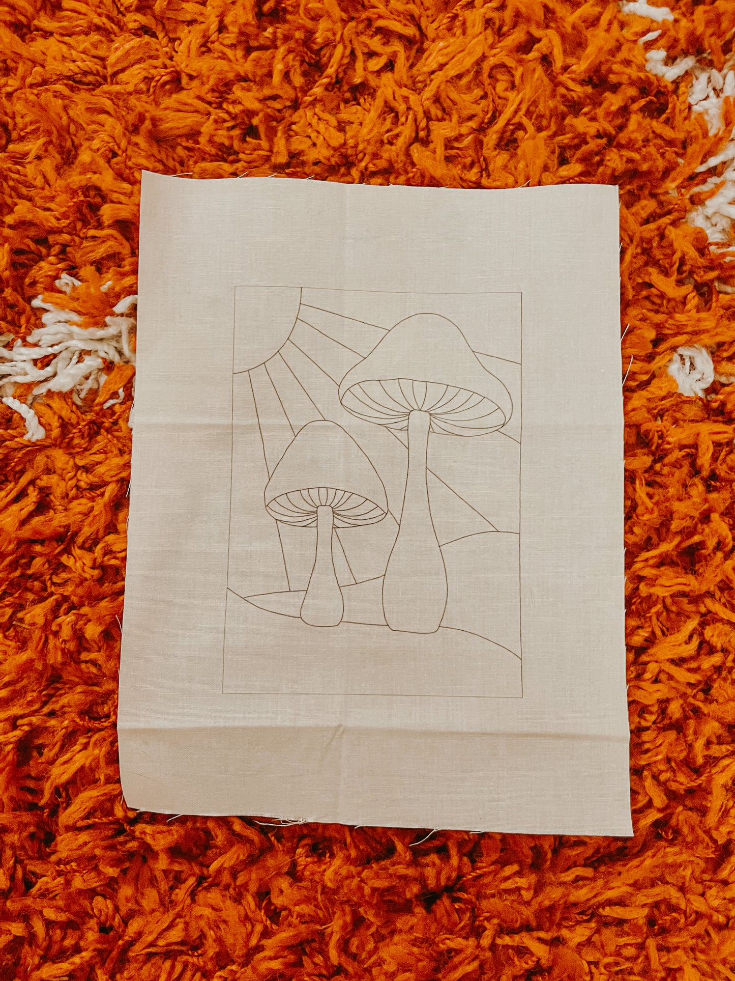Mushrooms in the Sun Embroidery Pattern